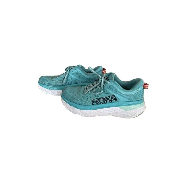 Hoka One Women's Bondi 7 Cushioned Running Sneakers Shoes Blue Size 8 - Picture 6 of 8